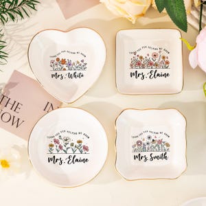 Custom Jewelry Dish Teacher Gift,Teacher Appreciation Gift,Gifts for Teachers,End of Year Gift,Thank You Teacher Gifts,Back to School Gift