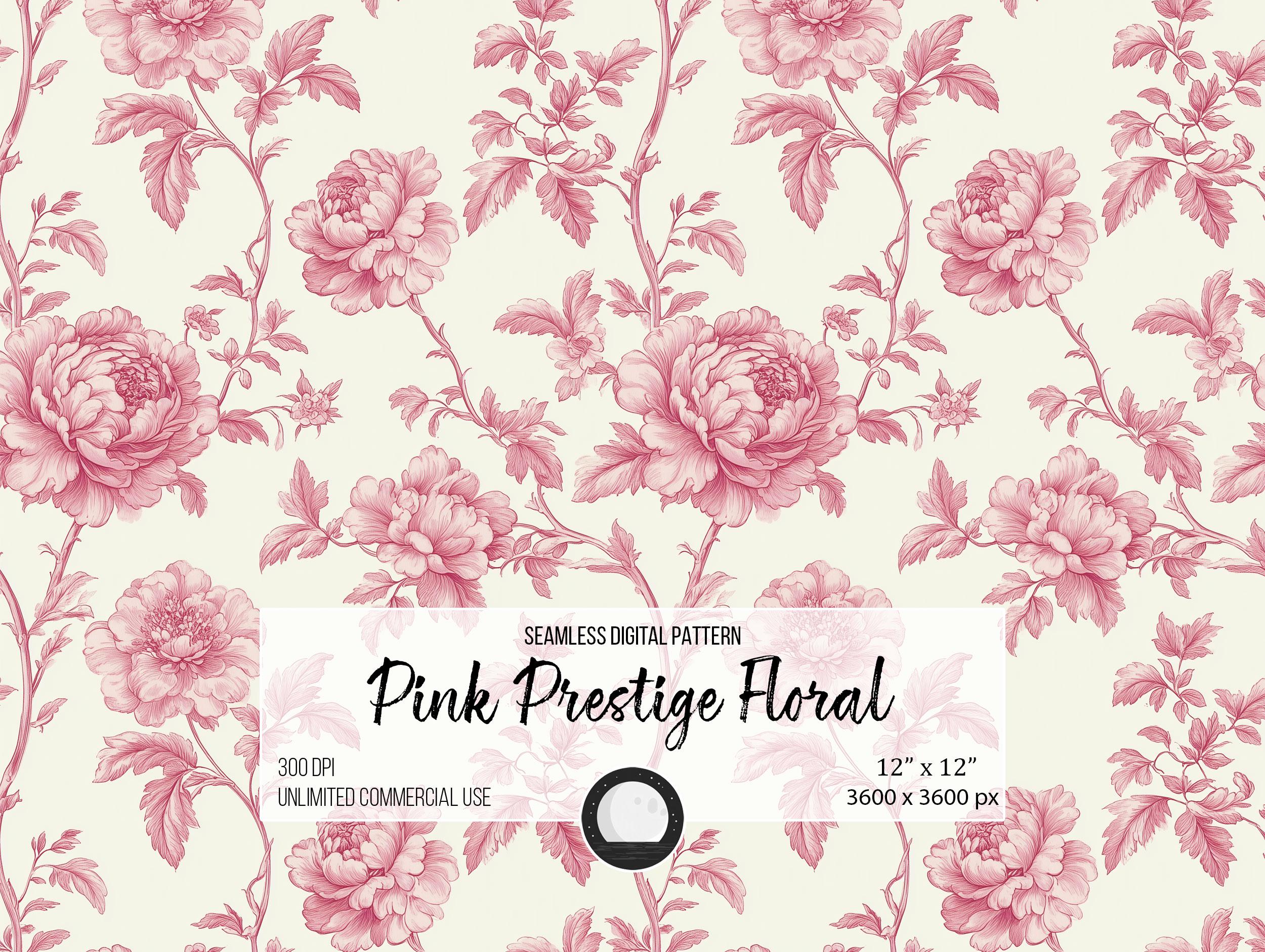 Sublime Pink Floral Pattern | Elegant Seamless Design for Sublimation ...