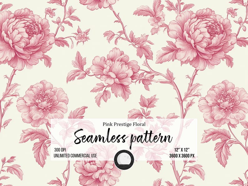 Sublime Pink Floral Pattern | Elegant Seamless Design for Sublimation ...
