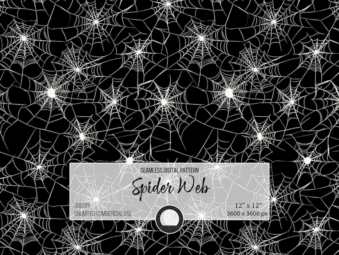 Spider Web Seamless Pattern | Halloween Digital Design for Fabric ...