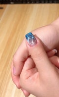 Glitter Ocean Blue Sea Waves Cat Eye Nail Chrome French Tips Aurora Press on Nail |Beautiful Fun Ocean Inspired Nails |Summer Holiday Nail product logo