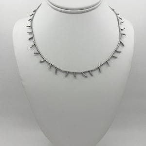 Vintage Sterling Silver Beaded Necklace