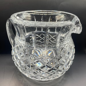 Vintage Old Fashioned Lead Crystal Pitcher