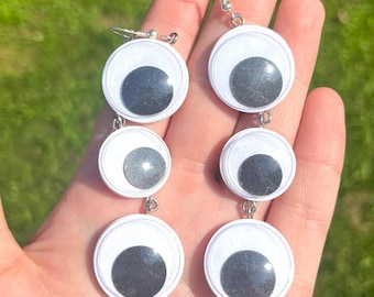 Googly Eye Dangle Earrings | Quirky, Silly, Fun, Lesbian Core Earrings