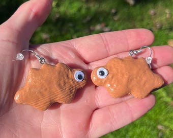 Dino Nugget Earrings | Quirky Chicken Dinosaur Jewelry (MULTIPLE TYPES)
