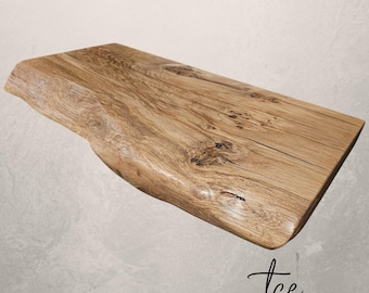 Handgemaakte eikenhouten Live Edge-plank – rustieke keukensnijplank (James Martin-stijl)