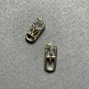 Vintage Louis Vuitton Gold Tone Vintage Earrings Vintage 90s Gold Tone Gift For Her
