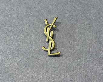 Vintage Yves Saint Laurent Gold Tone Vintage Brooch Vintage 90s Gold Tone Gift For Her