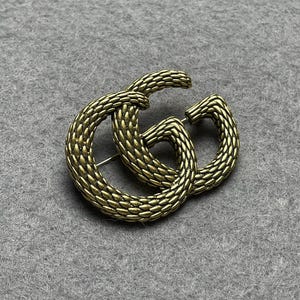 Vintage Gucci Gold Tone Vintage Brooch Vintage 90s Gold Tone Gift For Her