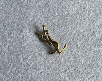 Vintage Yves Saint Laurent Gold Tone Vintage Brooch Vintage 90s Gold Tone Gift For Her