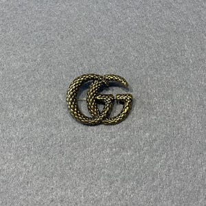 Vintage Gucci Gold Tone Vintage Brooch Vintage 90s Gold Tone Gift For Her