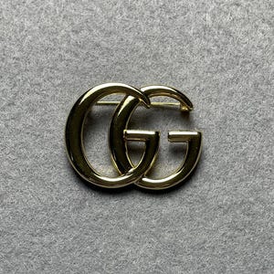 Vintage Gucci Gold Tone Vintage Brooch Vintage 90s Gold Tone Gift For Her