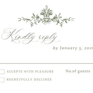 sage green wedding invitation suite