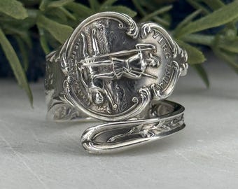Virginia Sterling Silver Spoon Ring • Richmond Landmarks Historic Antique