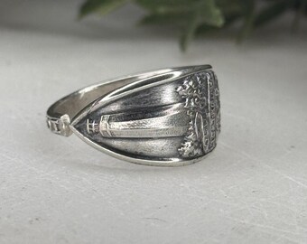 Sterling Silver Lighthouse Spoon Ring – Virginia Beach Coastal Keepsake