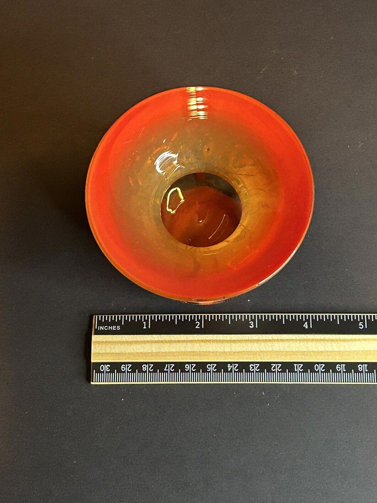 カール・ヴィードマン作、WMF社製イコラ・アートガラス花瓶、ブラッド