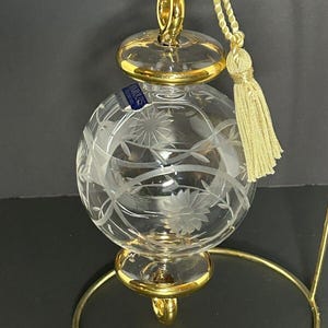 Vintage Marquis by Waterford Winter Celebrations Etched Crystal Glass Ornament