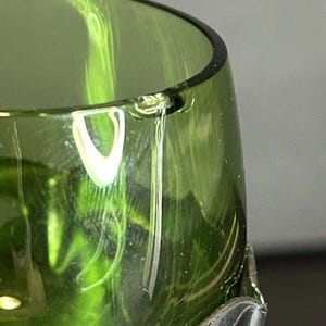 Cambridge Farberware vintage - Cordiales de metal plateado con tallo de vidrio verde imagen 9