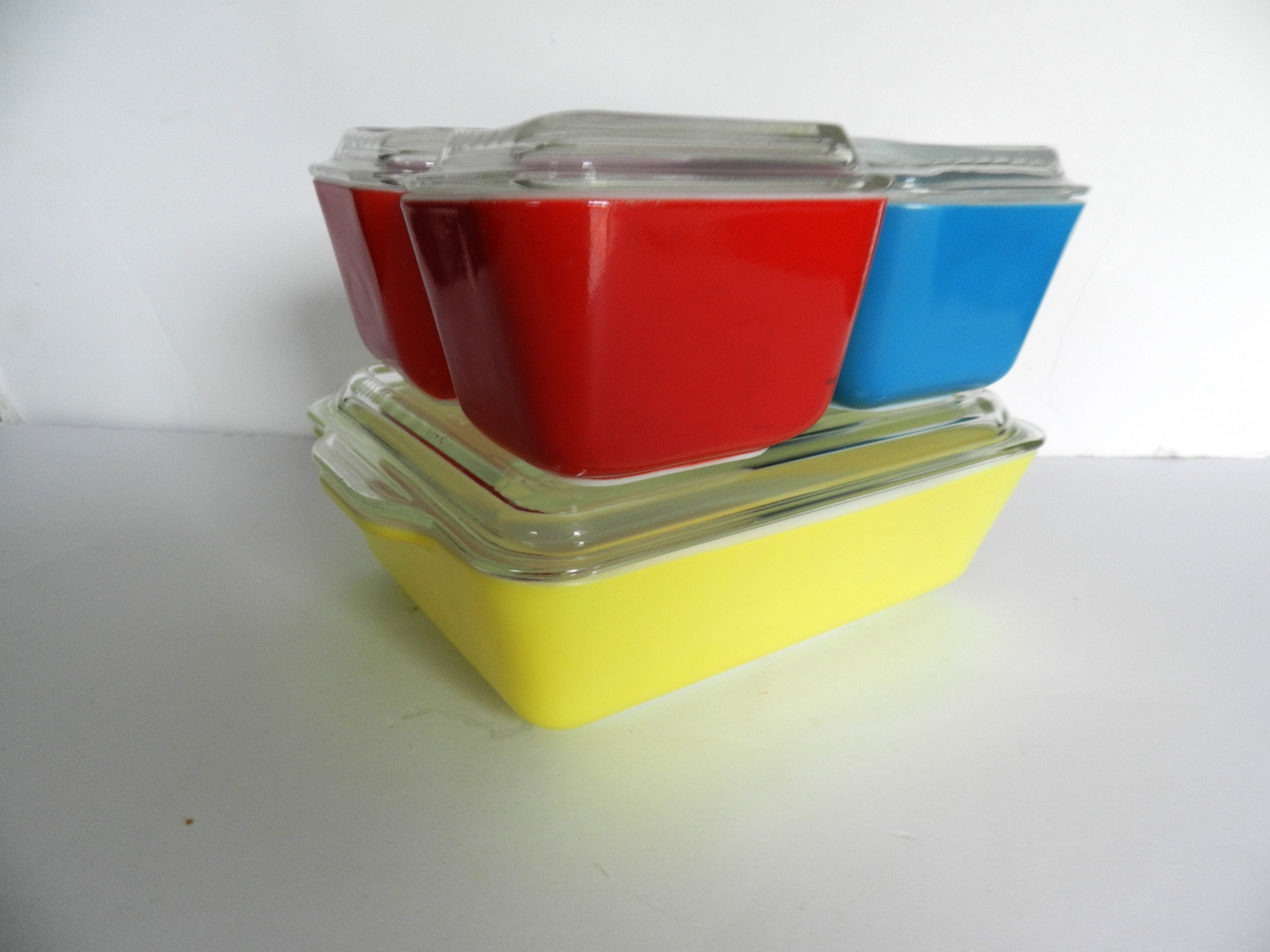 Pyrex Refrigerator Set, Primary - Etsy
