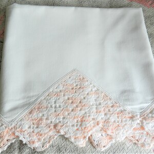 Single Pink Crochet Trim Cotton Pillowcase, Pink  Crochet Trim, Cotton Pillowcase,