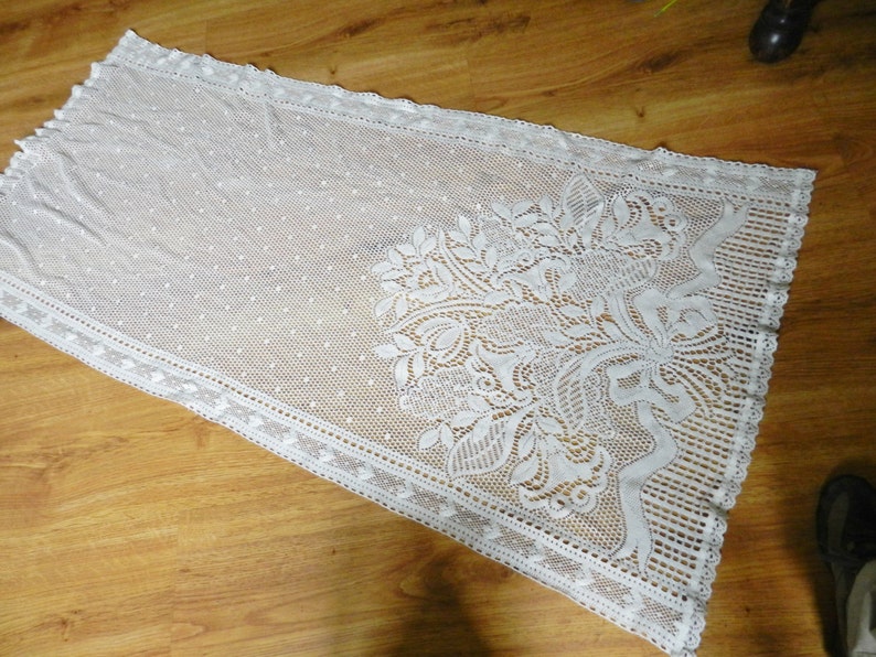 4 Rue De France Lace Curtain Panels Etsy