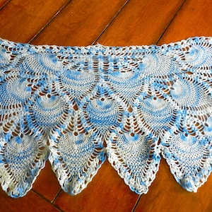 Blue French Tidy, Blue Doily, French Tidy, Chair Protector, Hand Crochet