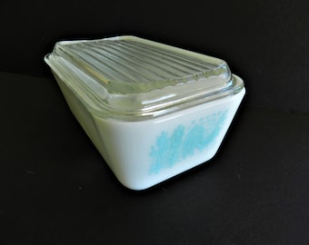 Pyrex Butterprint 0502 Refrigerator Dish, Covered Dish, Storage Dish