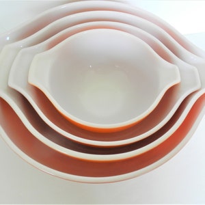 4pc Pyrex Autumn Harvest Bowls, Orange Bowls, Wheat, Bild 5