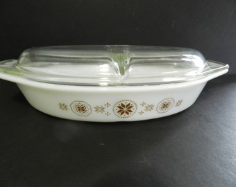 Pyrex Town And Country Divided Dish, Divided Veggie Dish, Vegetables