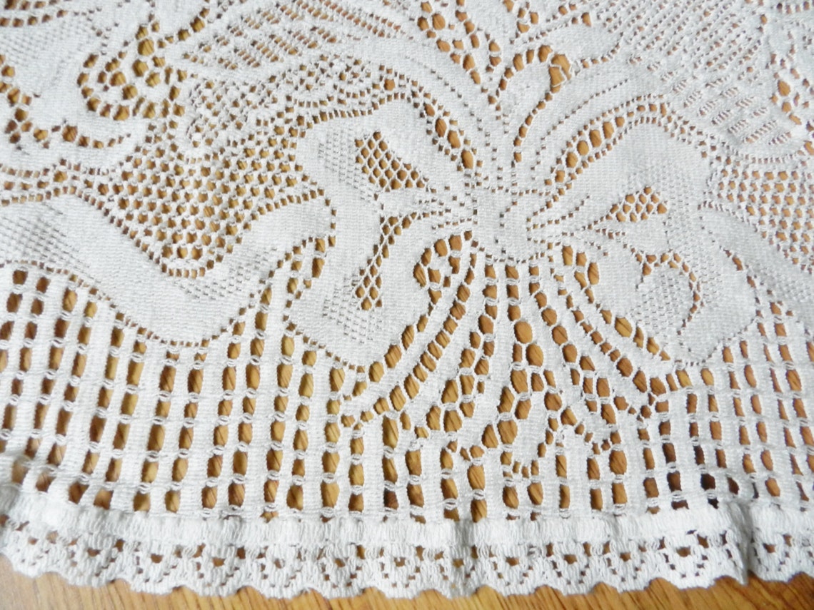 4 Rue De France Lace Curtain Panels Etsy