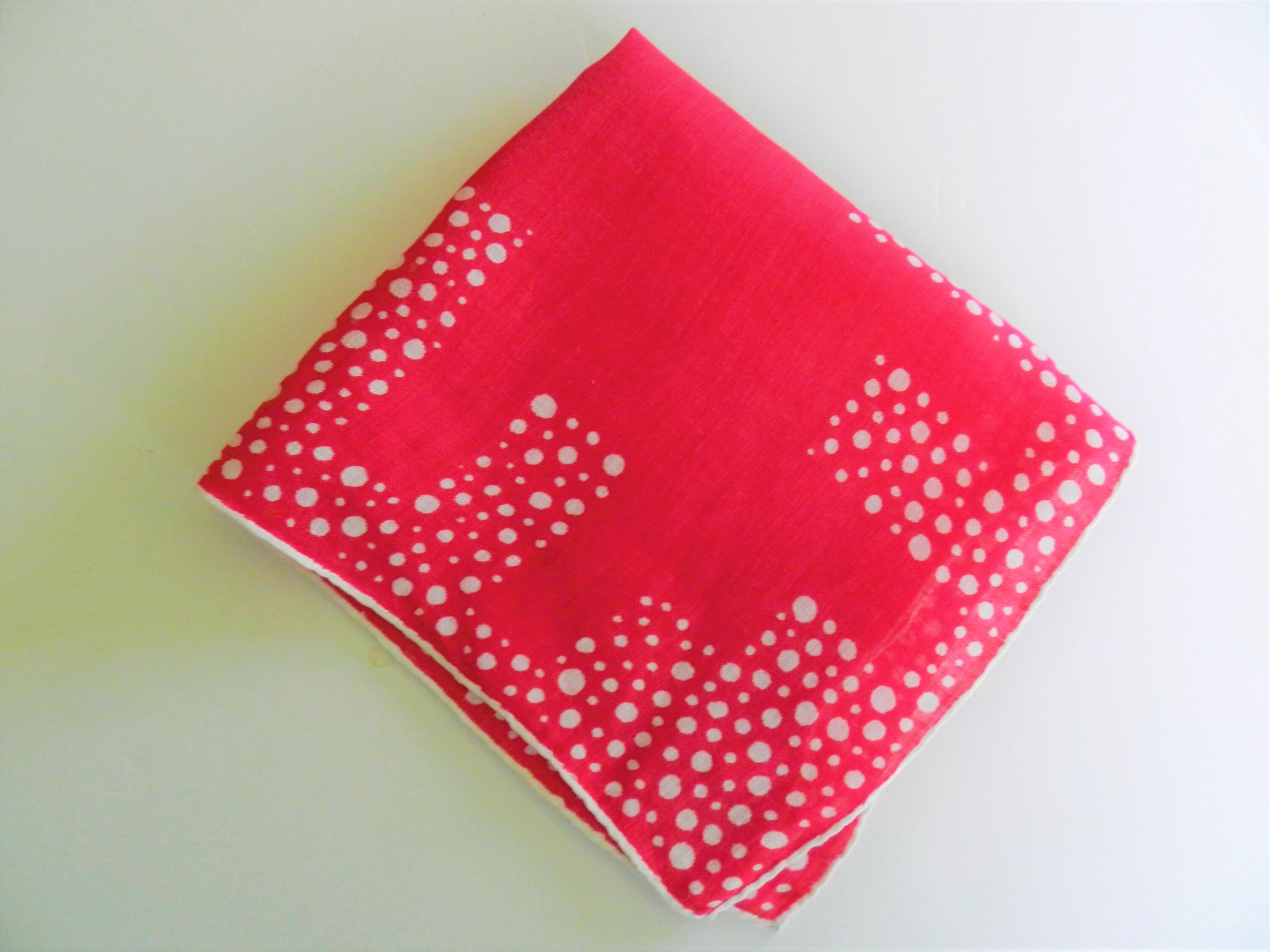 Red Vintage Hanky Red Polka Dot Hanky Regalo nupcial Hankie Etsy