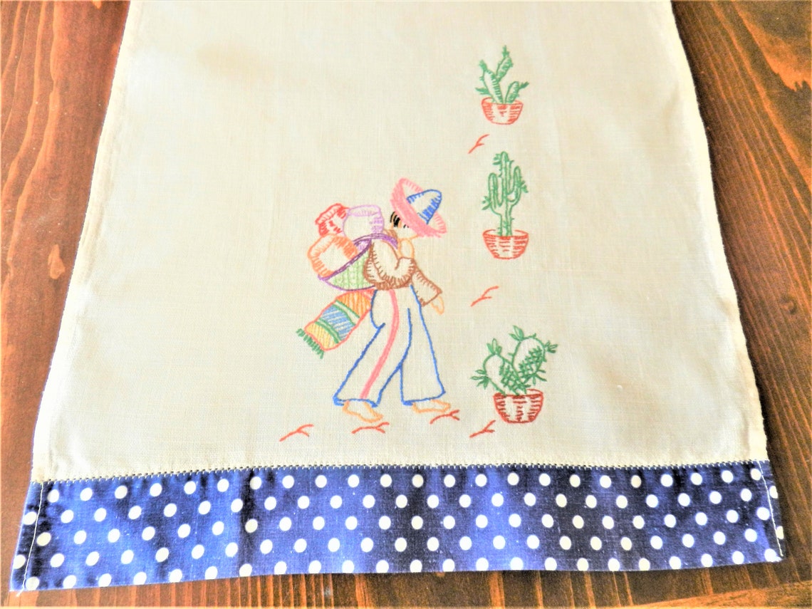 Mexican Towel Spanish Farmers Towel Southwestern Towel Etsy