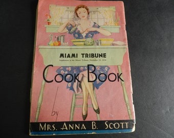 1936 Cookbook, Miami Tribune, Pink Cookbook, Anna Scott