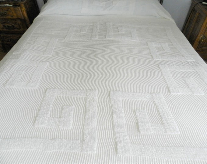 White Chenille Bedspread Full Bedspread Double Bedspread Etsy