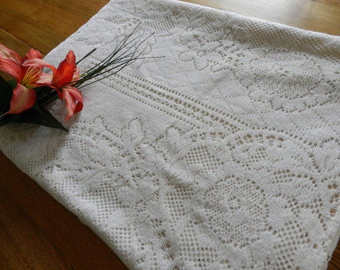 Vintage Cotton Quaker Lace Tablecloth Etsy
