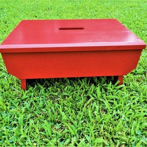 Handcrafted Wooden Step Stool, Handmade Foot Stool,  Handcrafted Pine Step Stool.