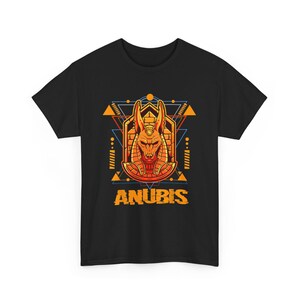 Egyptian God Anubis Tee: Geometric Ancient Egypt Cotton T-Shirt