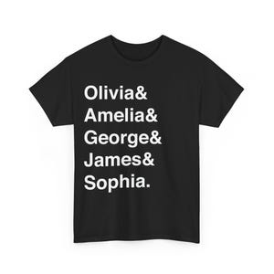 Custom Name List Shirt, Helvetica Font Name List, Funny List T-Shirt, Custom Gift, Custom Name Shirt, Funny List Shirt, Funny Unisex Shirts