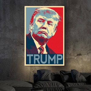 Trump Wall Art, Donald Trump Pop Art, USA President Paintings, Trump Fans Gift, President of the USA Print, Trendy Trump Wall Decor