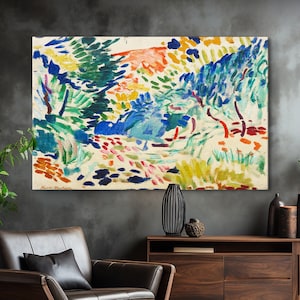 Póster de Henri Matisse Paisaje en Collioure, impresión de reproducción, impresión de arte mural abstracto, pintura de arte moderno, impresión de arte expresionista