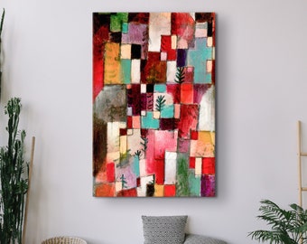 Paul Klee Canvas Print: Red Green and Violet Yellow Rhythms Expressionism Art