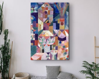 Paul Klee Burggarten Painting: Cubist Floral Art Print
