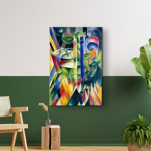 Franz Marc &#39;Little Mountain Goats&#39; Abstract Art Print: Animal Lover Gift
