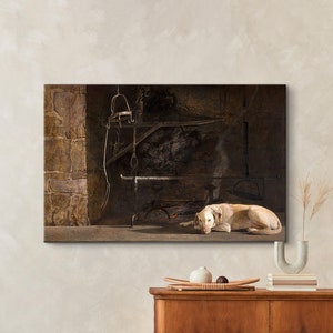 Andrew Wyeth Dog Art Print: Ides Of March Cotton Canvas Wall Decor