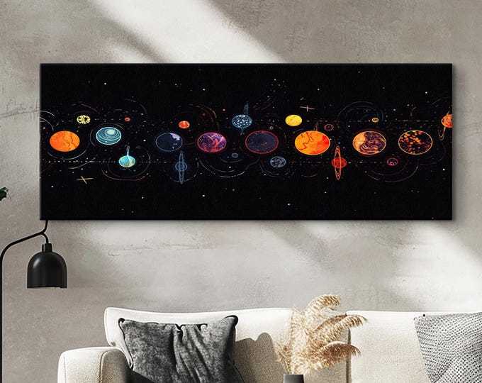 Hand Painted Planet Uranus Art Print | Solar System Prints ...