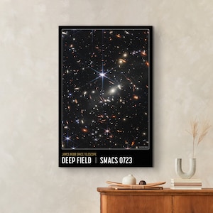 James Webb Telescope Deep Field Poster: Space Canvas Art