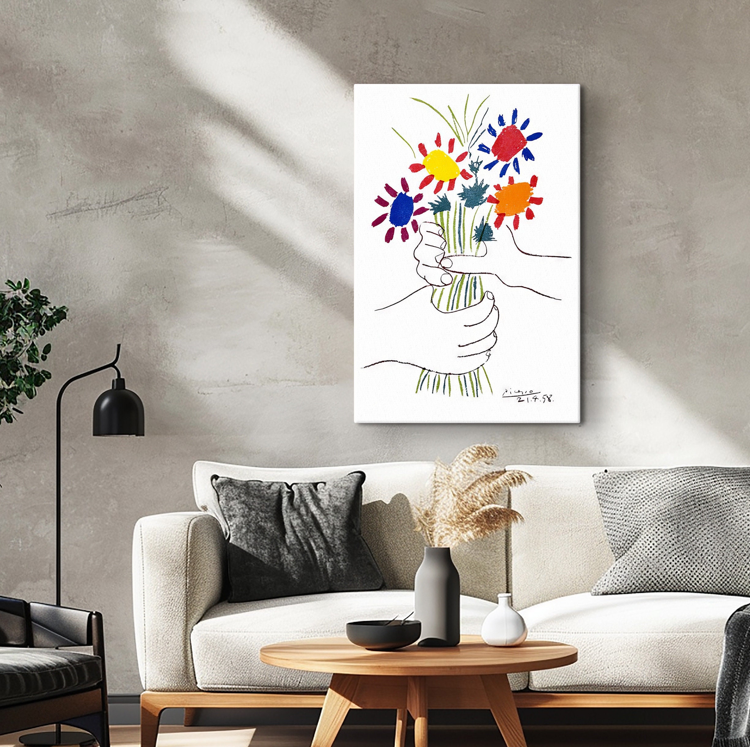 Picasso Bouquet of Peace Lithograph - Etsy
