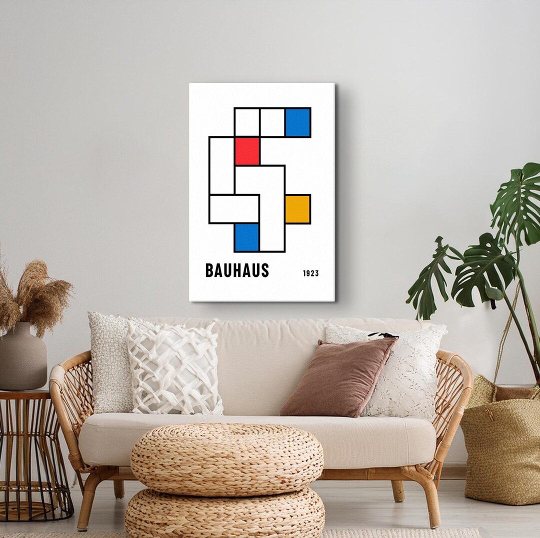 Bauhaus Squares Print: Minimalist Geometric Wall Art - Etsy