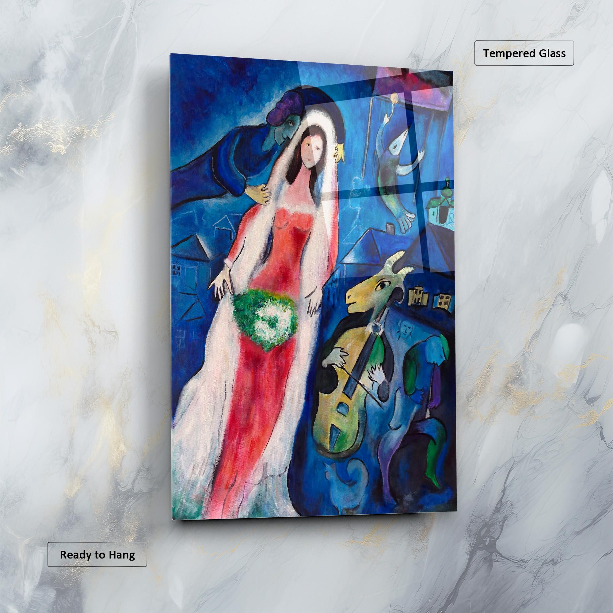 Marc Chagall 'bride and Violinist Goat' Surrealist Art Print - Etsy