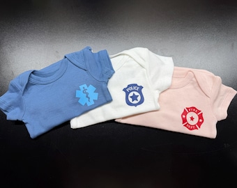 Custom First Responder Baby Onesie | Police, Fire, EMS
